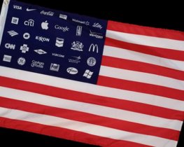 Adbusters Corporate America Flag